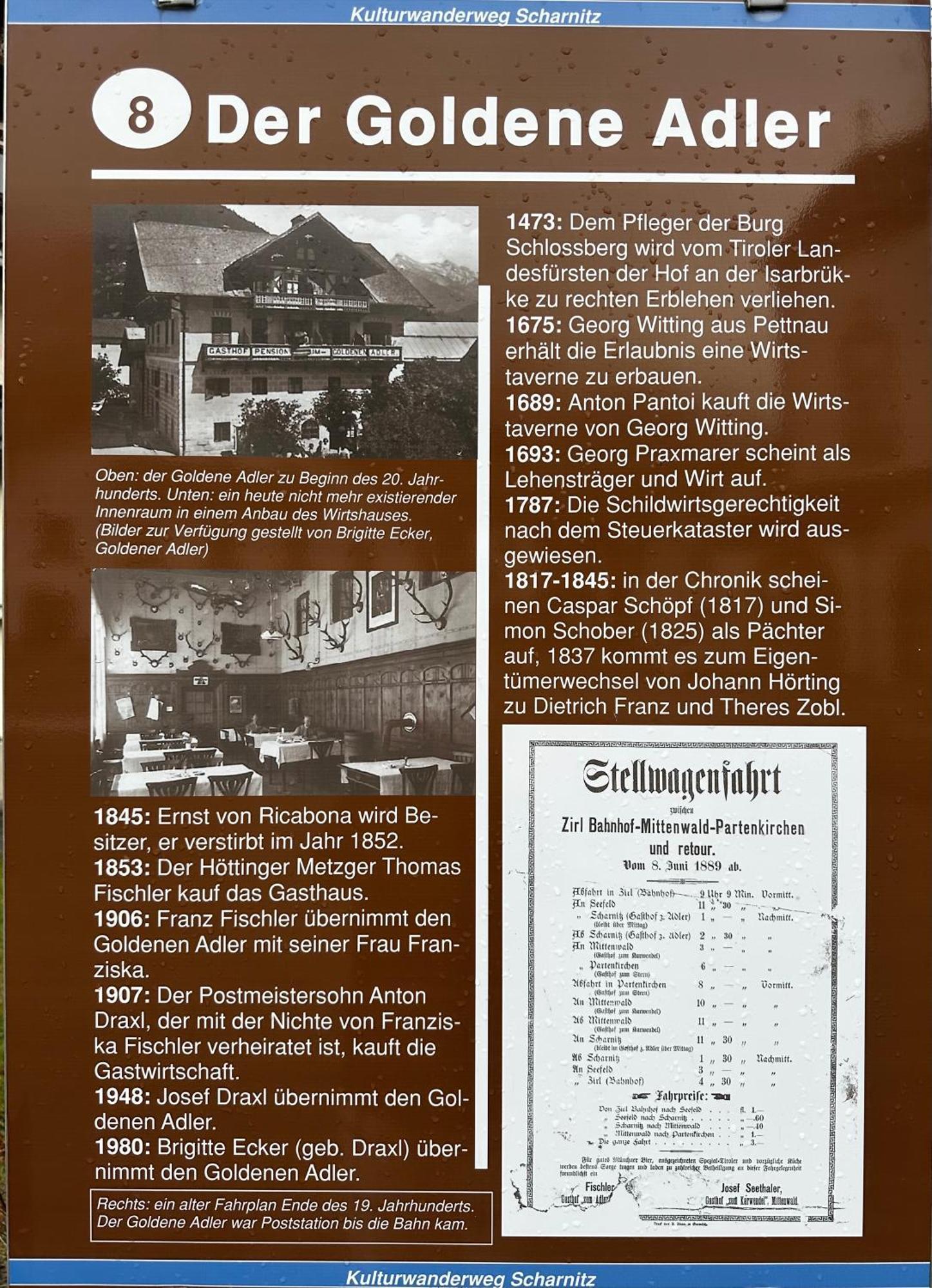 Goldener Adler Bed & Breakfast Scharnitz Bagian luar foto